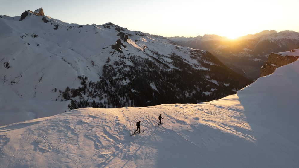 Crans-Montana varierende wintersportbestemming.